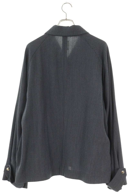 seya Wool Zip-Up Blouson Gray Size XL