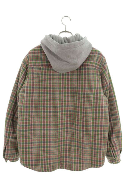 GUCCI Removable Hood Flannel Check Jacket Multi Size S