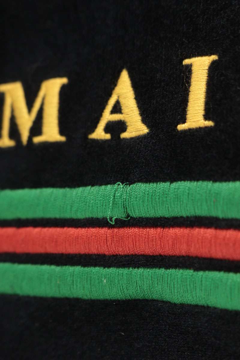 GUCCI Logo Embroidered Velour Zip Blouson Black Size S