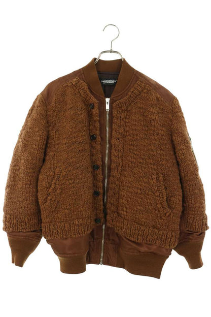 UNDERCOVER Knit Panel MA-1 Jacket Brown Size 2