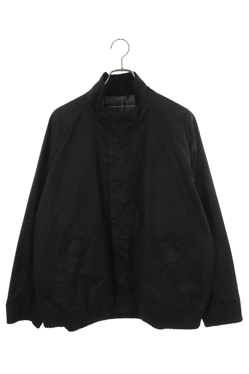 Barbour TRANSPORT Stand Collar Wax Jacket Black Size XS