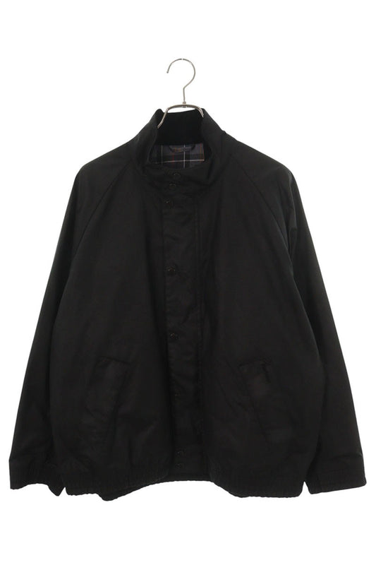 Barbour TRANSPORT Stand Collar Wax Jacket Black Size XS