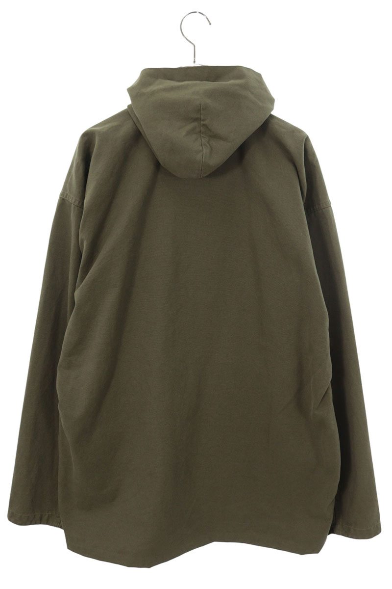 BALENCIAGA Khaki Cotton Zip Hooded Blouson Size XS