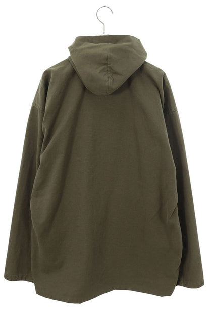 BALENCIAGA Khaki Cotton Zip Hooded Blouson Size XS