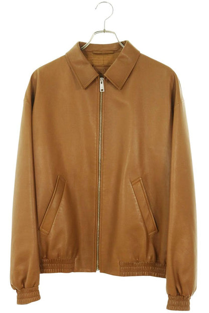 PRADA Nappa Leather Triangle Logo Blouson Brown Size M