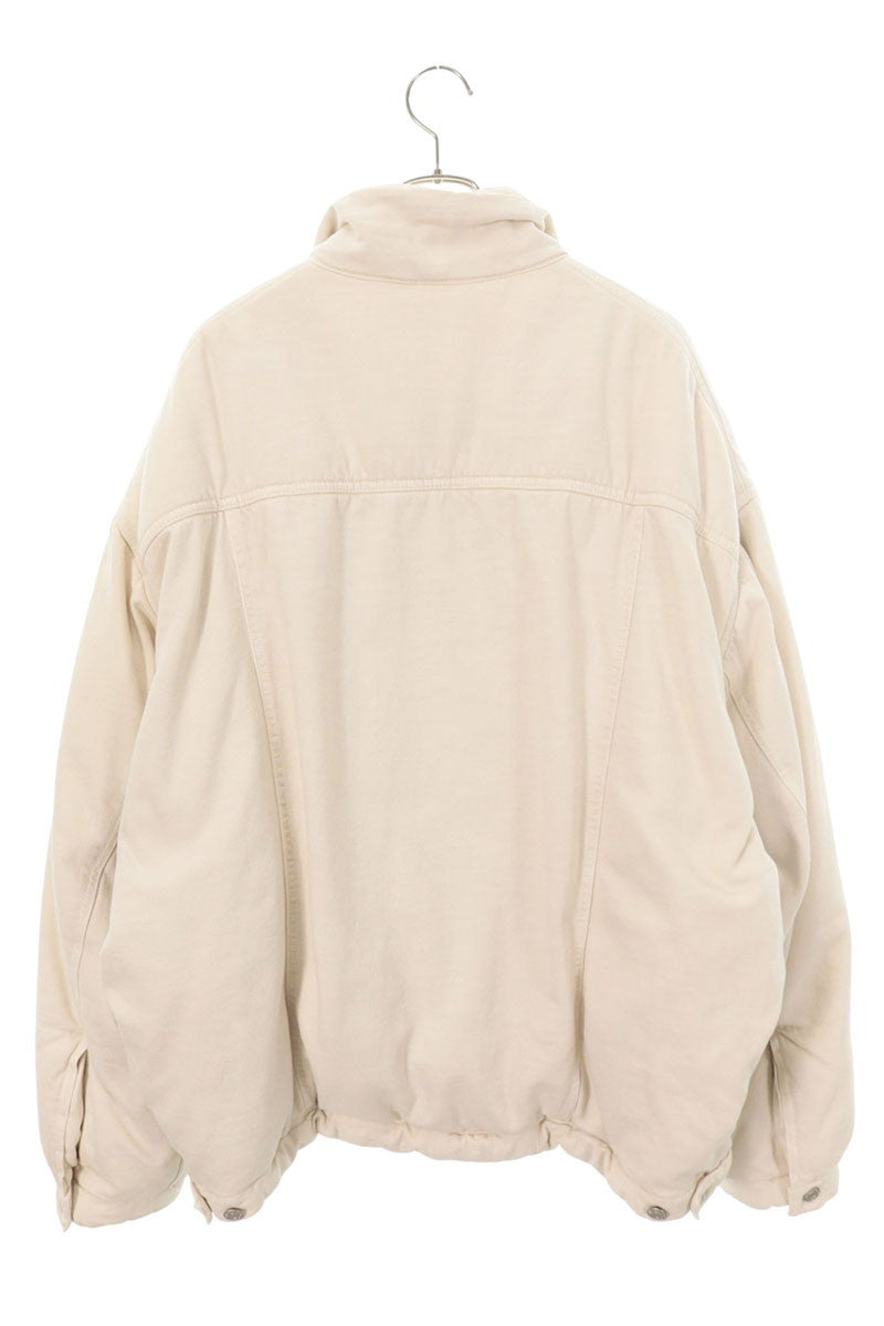 BALENCIAGA Oversized Padded Denim Jacket Off-White Size 44