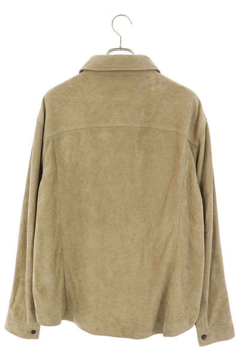 DIOR Suede Front Logo Shirt Jacket Beige Size L