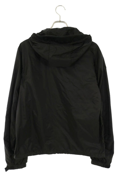 PRADA RE-NYLON Triangle Logo Hooded Jacket Black Size 48