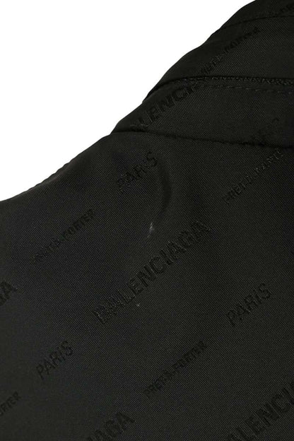 BALENCIAGA All-Over Logo Nylon Jacket Black Size XXS
