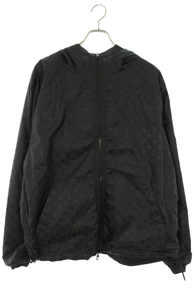 LOUISVUITTON Monogram Reversible Zip Jacket Black Size 54