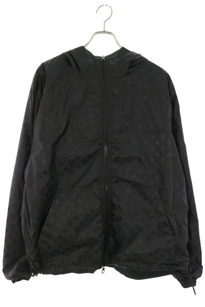 LOUISVUITTON Monogram Reversible Zip Jacket Black Size 54