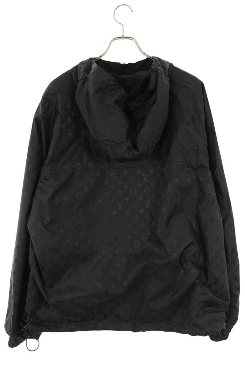 LOUISVUITTON Monogram Reversible Zip Jacket Black Size 54
