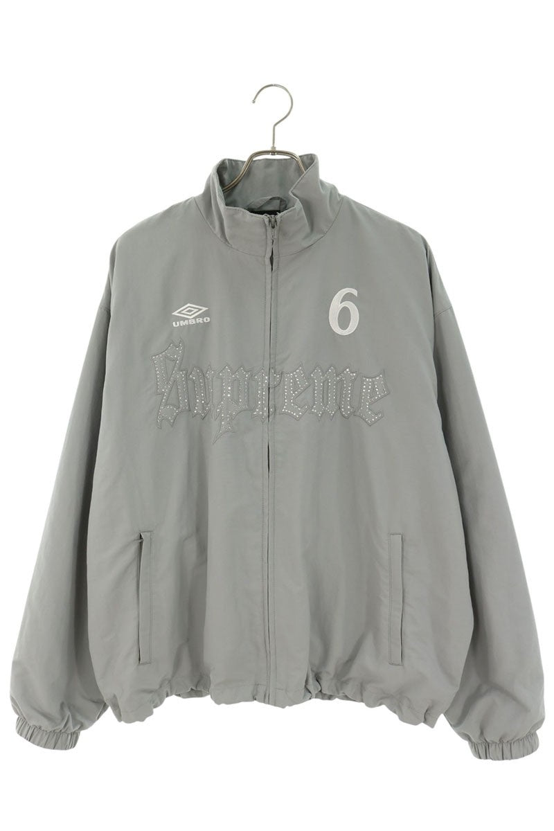 SUPREME Rhinestone Track Jacket Gray Size XL