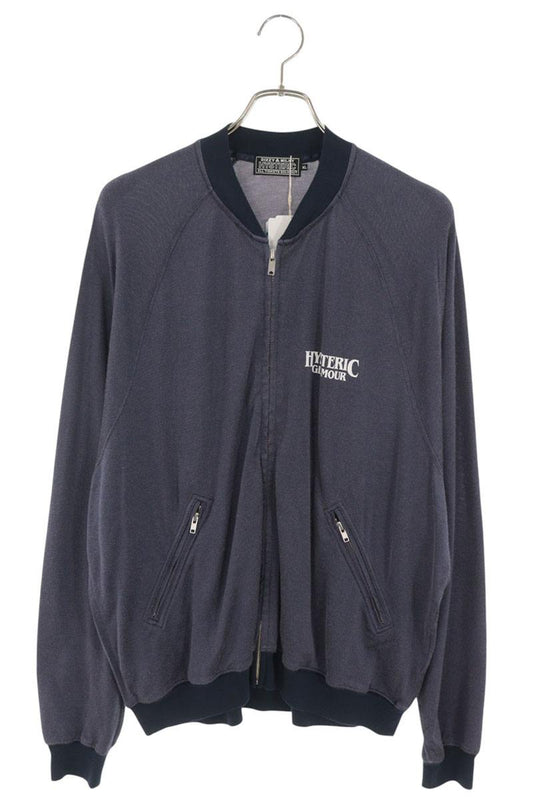 HYSTERIC GLAMOUR Logo Zip Up Blouson Navy Size XL