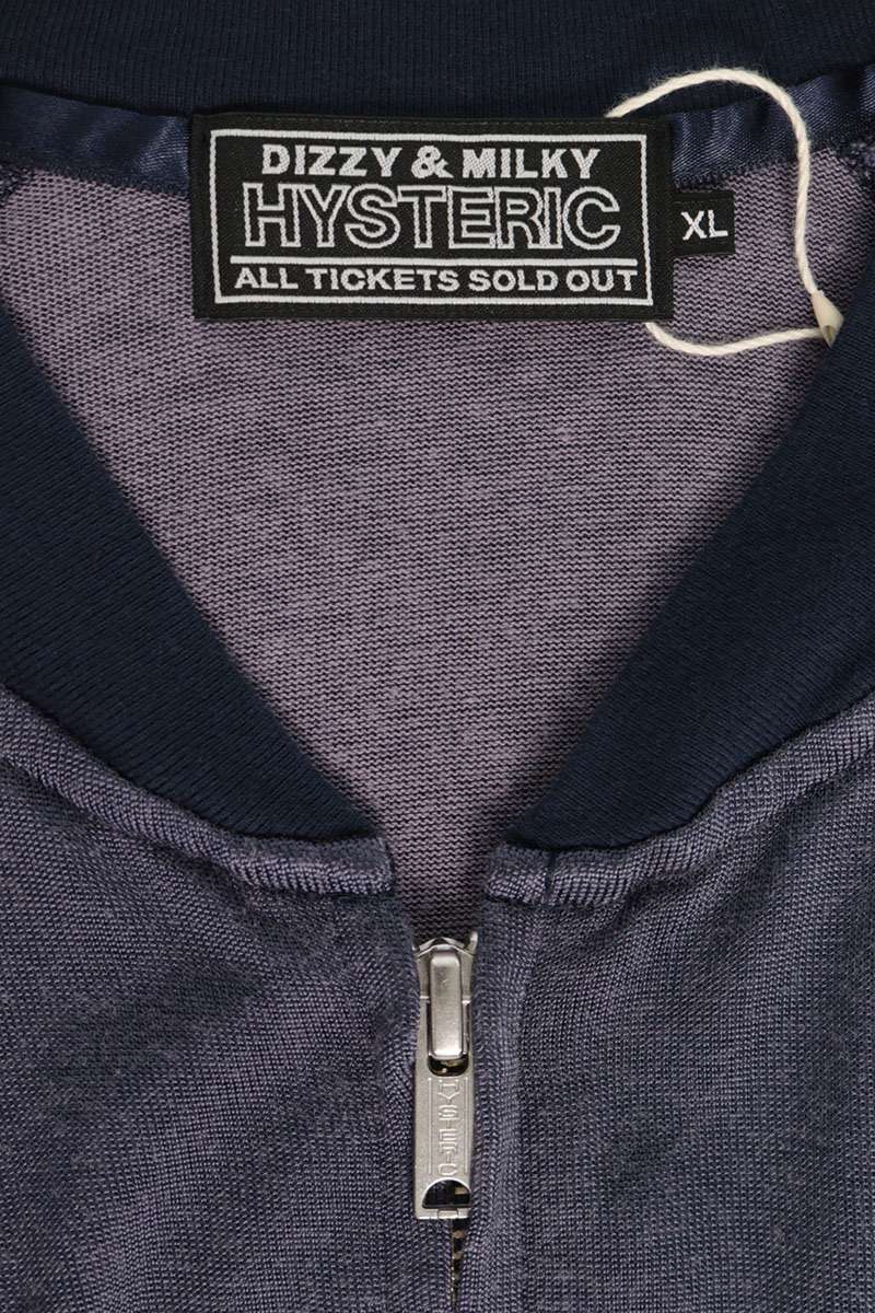 HYSTERIC GLAMOUR Logo Zip Up Blouson Navy Size XL