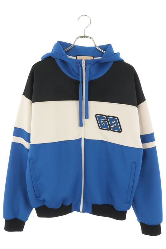 GUCCI Technical Zip Up Jacket Blue Size M