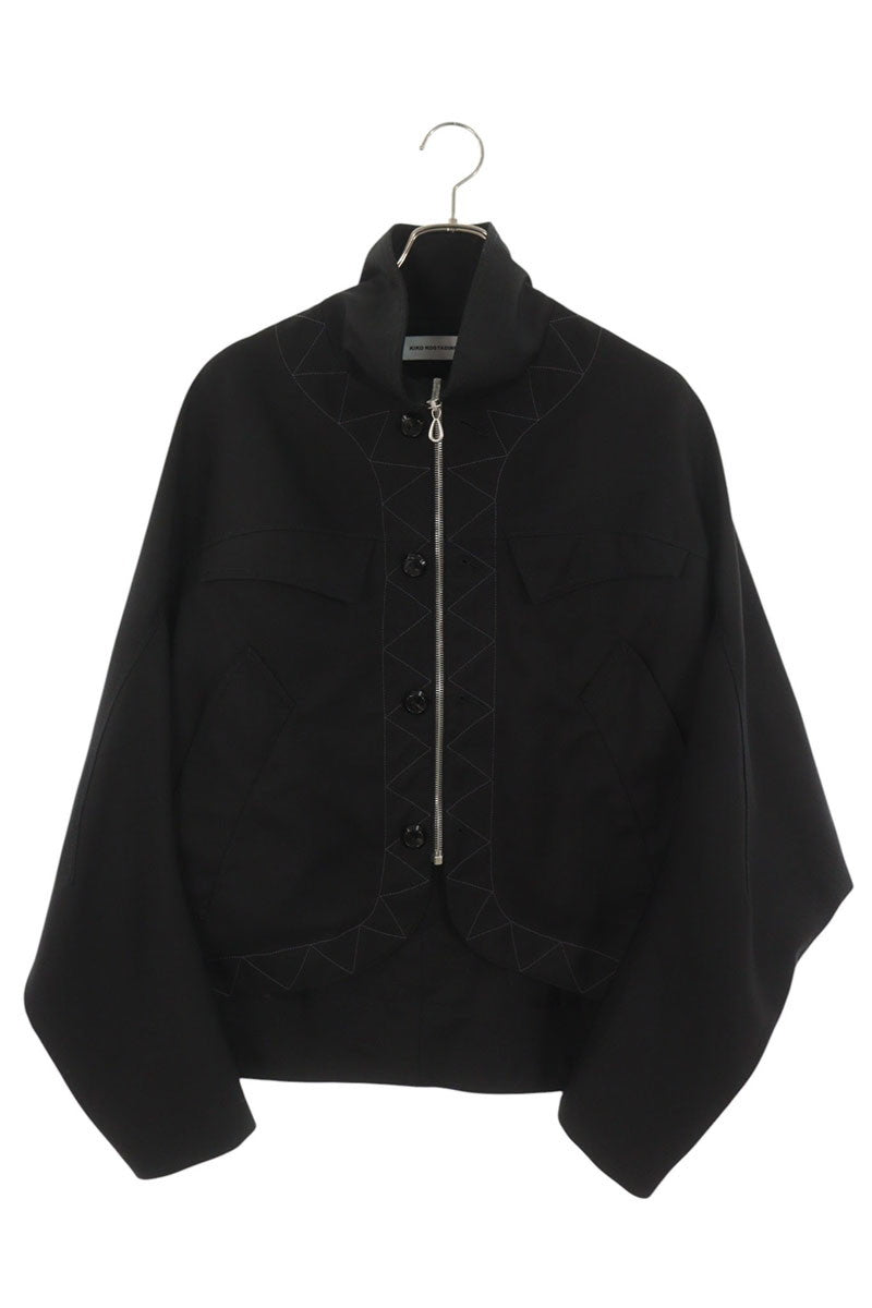 KIKO KOSTADINOV Virgin Wool Zip-Up Jacket Black Size 44