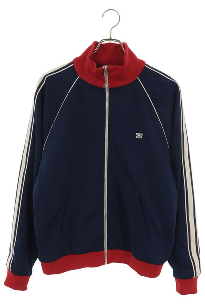 CELINE Triomphe Jersey Jacket Navy Red Size L