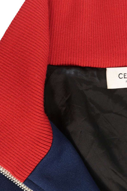 CELINE Triomphe Jersey Jacket Navy Red Size L