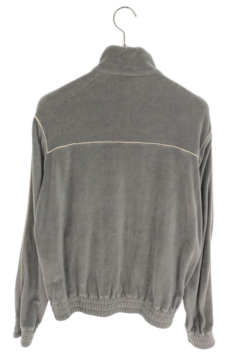 CELINE Triomphe Velvet Track Jacket Gray Size XS