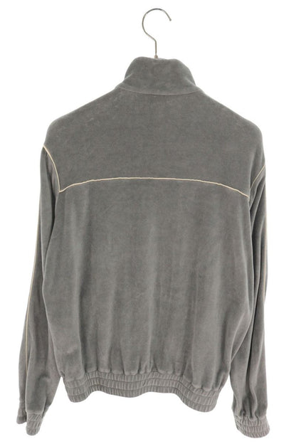 CELINE Triomphe Velvet Track Jacket Gray Size XS