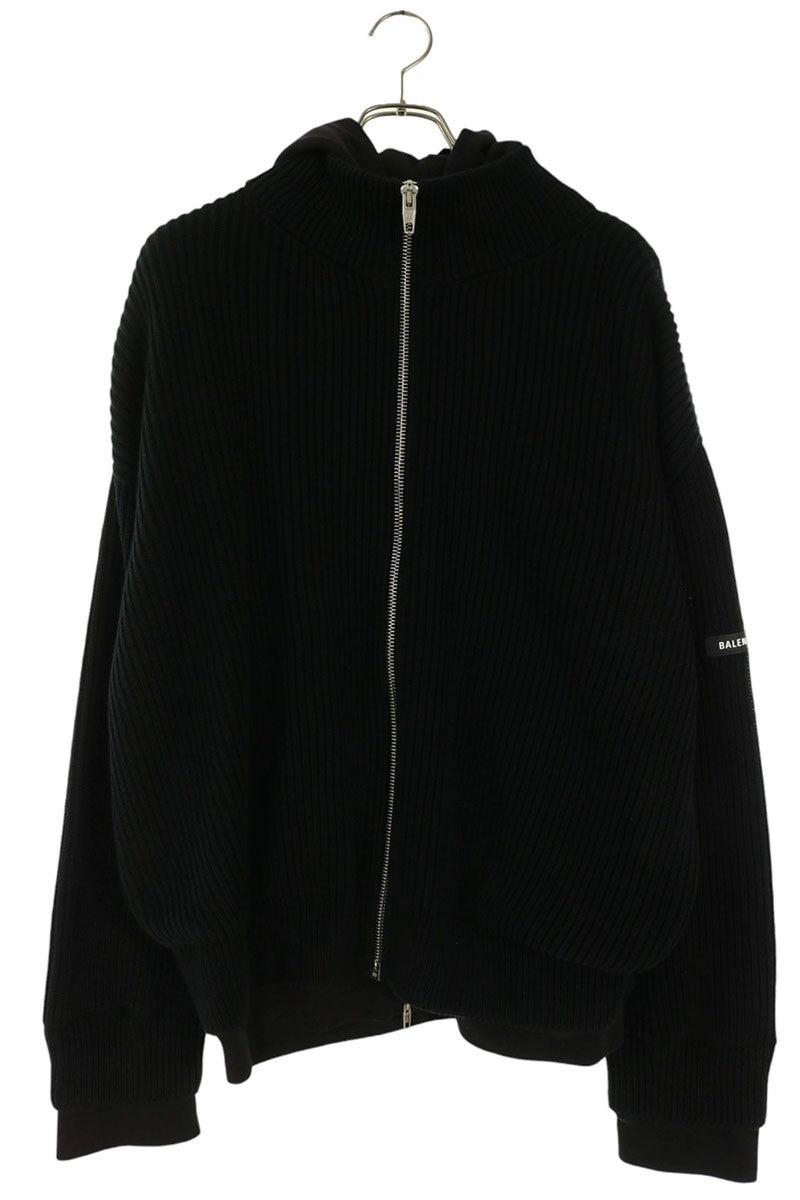 BALENCIAGA Layered Zip-Up Jacket Black Size 1