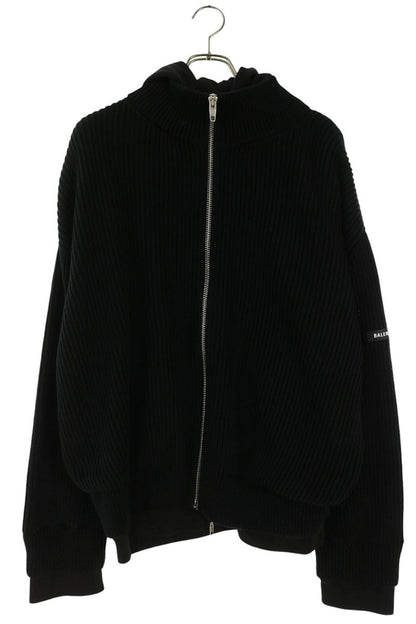 BALENCIAGA Layered Zip-Up Jacket Black Size 1