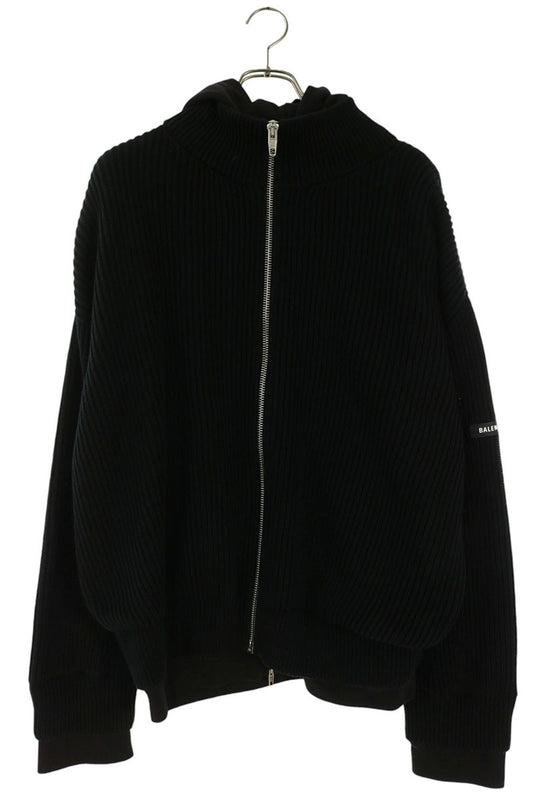 BALENCIAGA Layered Zip-Up Jacket Black Size 1