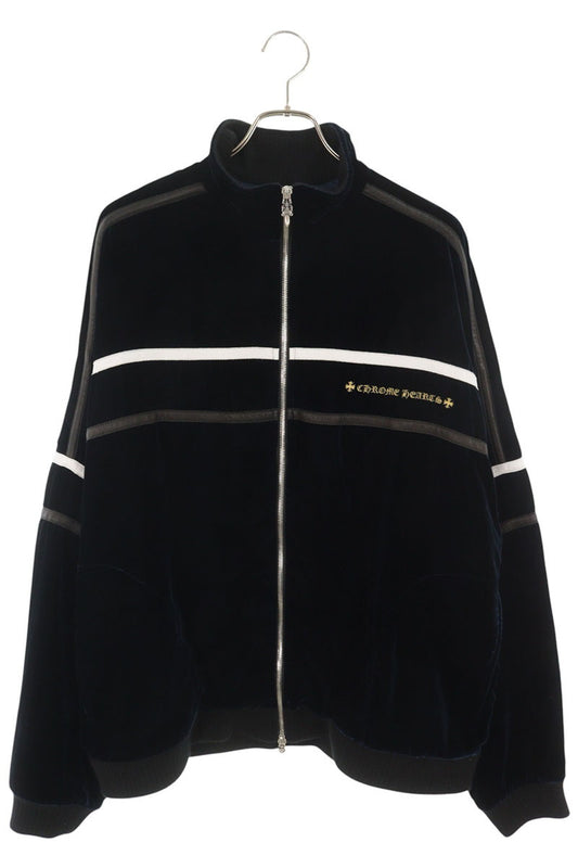 Chrome Hearts Velvet Tracksuit Jacket Navy Size XL