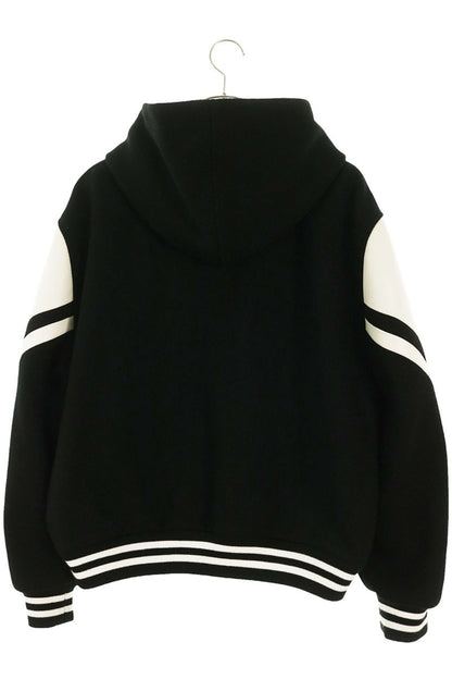 CELINE C-Logo Patch Hooded Teddy Blouson Black Size 48