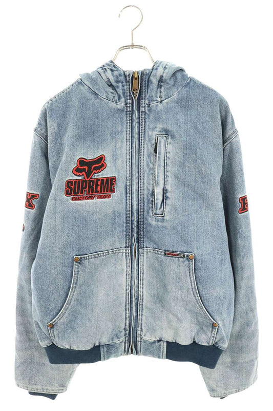 SUPREME 25AW Fox Racing Hooded Work Jacket Indigo Size M