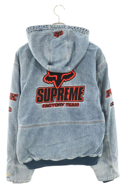 SUPREME 25AW Fox Racing Hooded Work Jacket Indigo Size M