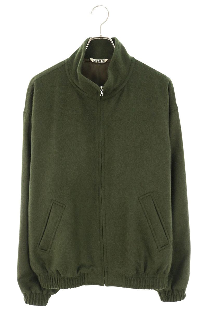 AURALEE Baby Camel Fleece Zip Blouson Green Size 5