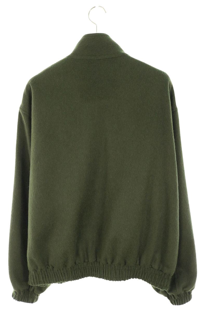AURALEE Baby Camel Fleece Zip Blouson Green Size 5