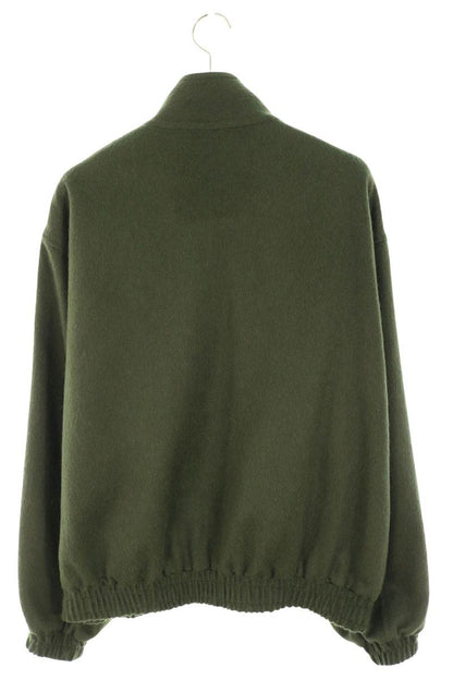 AURALEE Baby Camel Fleece Zip Blouson Green Size 5