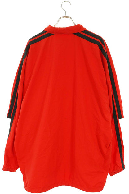 BALENCIAGA BB Logo Double Sleeve Blouson Red Size 46