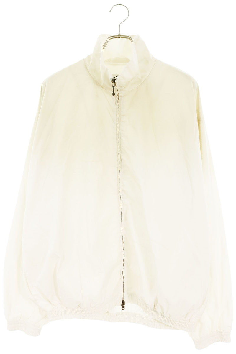 ACNE STUDIOS Distressed Back Logo Zip Blouson White Size 42