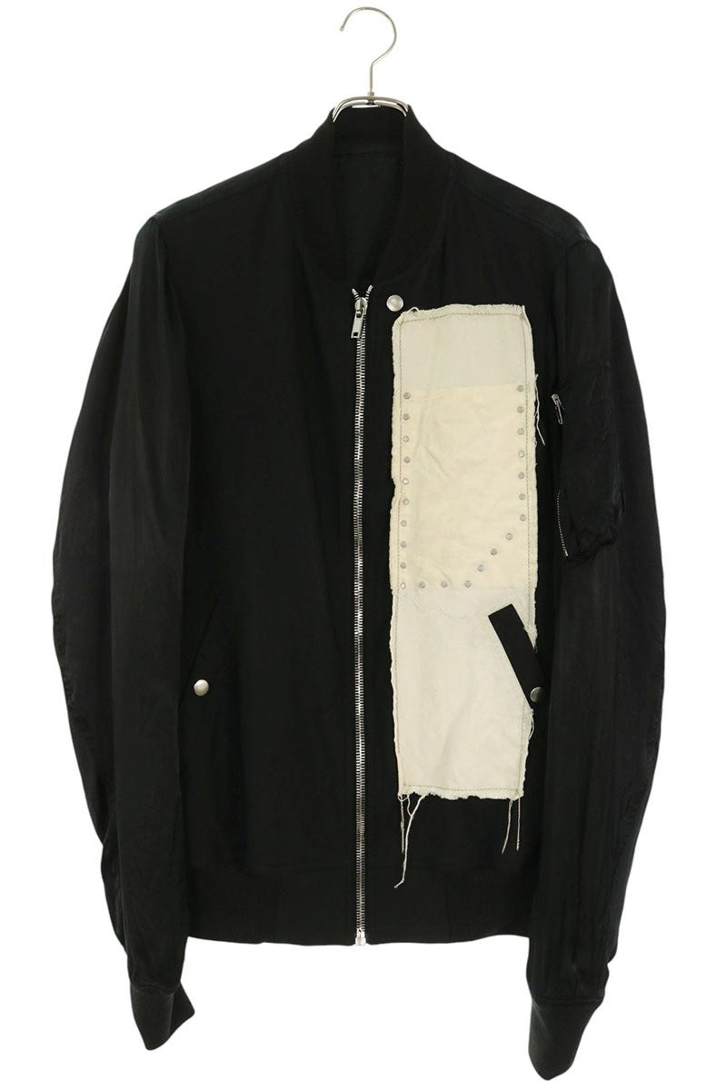 Rick Owens Flight Bomber Jacket Black White Size 50