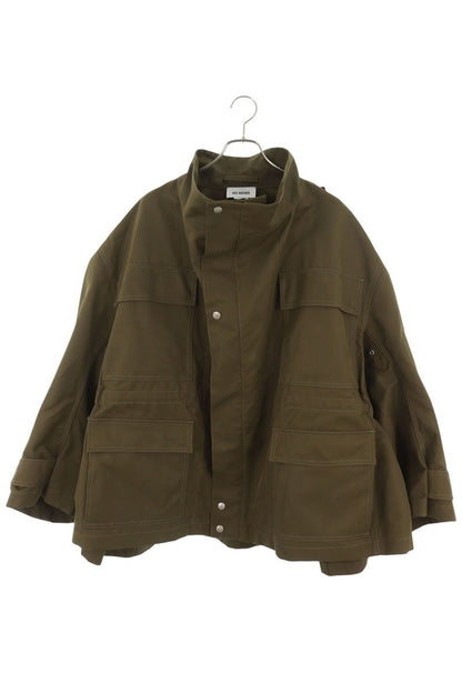 HED MAYNER Oversized Cotton Nylon Jacket Khaki Size XS