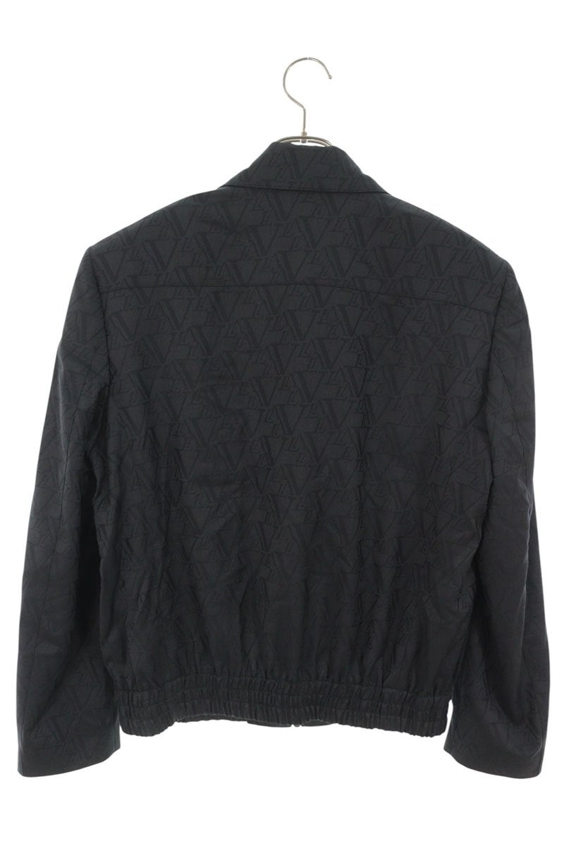 LOUISVUITTON All-Over Logo Wool Zip Blouson Black Size 48