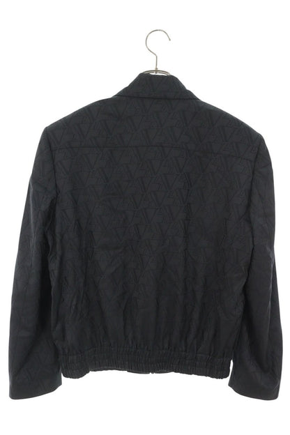 LOUISVUITTON All-Over Logo Wool Zip Blouson Black Size 48