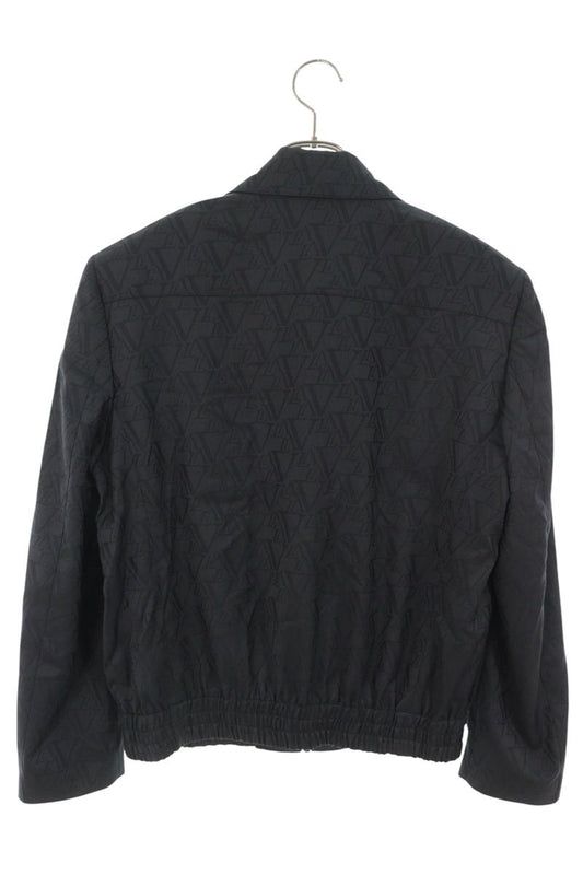 LOUISVUITTON All-Over Logo Wool Zip Blouson Black Size 48