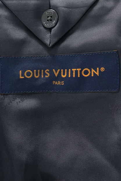 LOUISVUITTON All-Over Logo Wool Zip Blouson Black Size 48