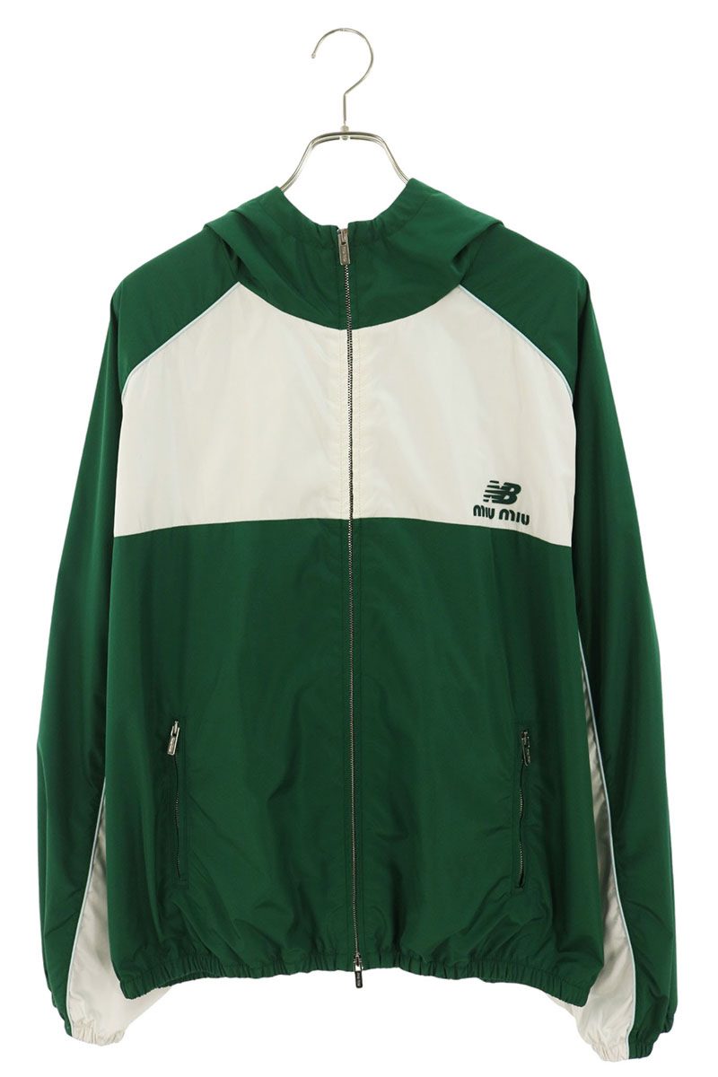 miumiu Recycled Poly Technical Zip-Up Jacket Multi Size 42
