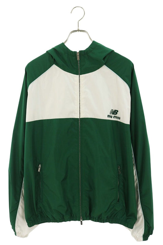 miumiu Recycled Poly Technical Zip-Up Jacket Multi Size 42