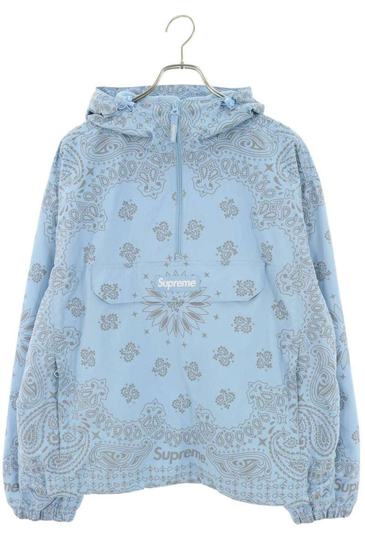 SUPREME 26SS Reflective Bandana Anorak Light Blue Size S