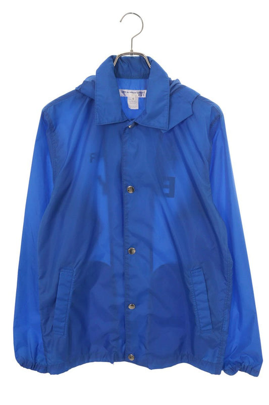 COMME des GARCONS SHIRT Back Print Coach Jacket Blue Size M
