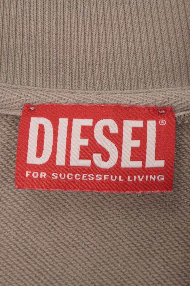 DIESEL Zip-Up Cotton Sweat Jacket Gray Size M