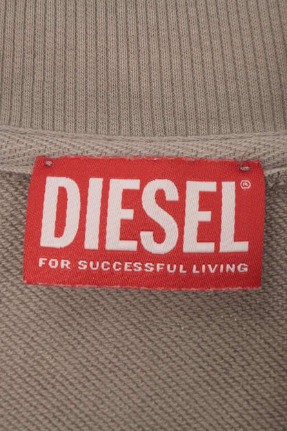 DIESEL Zip-Up Cotton Sweat Jacket Gray Size M