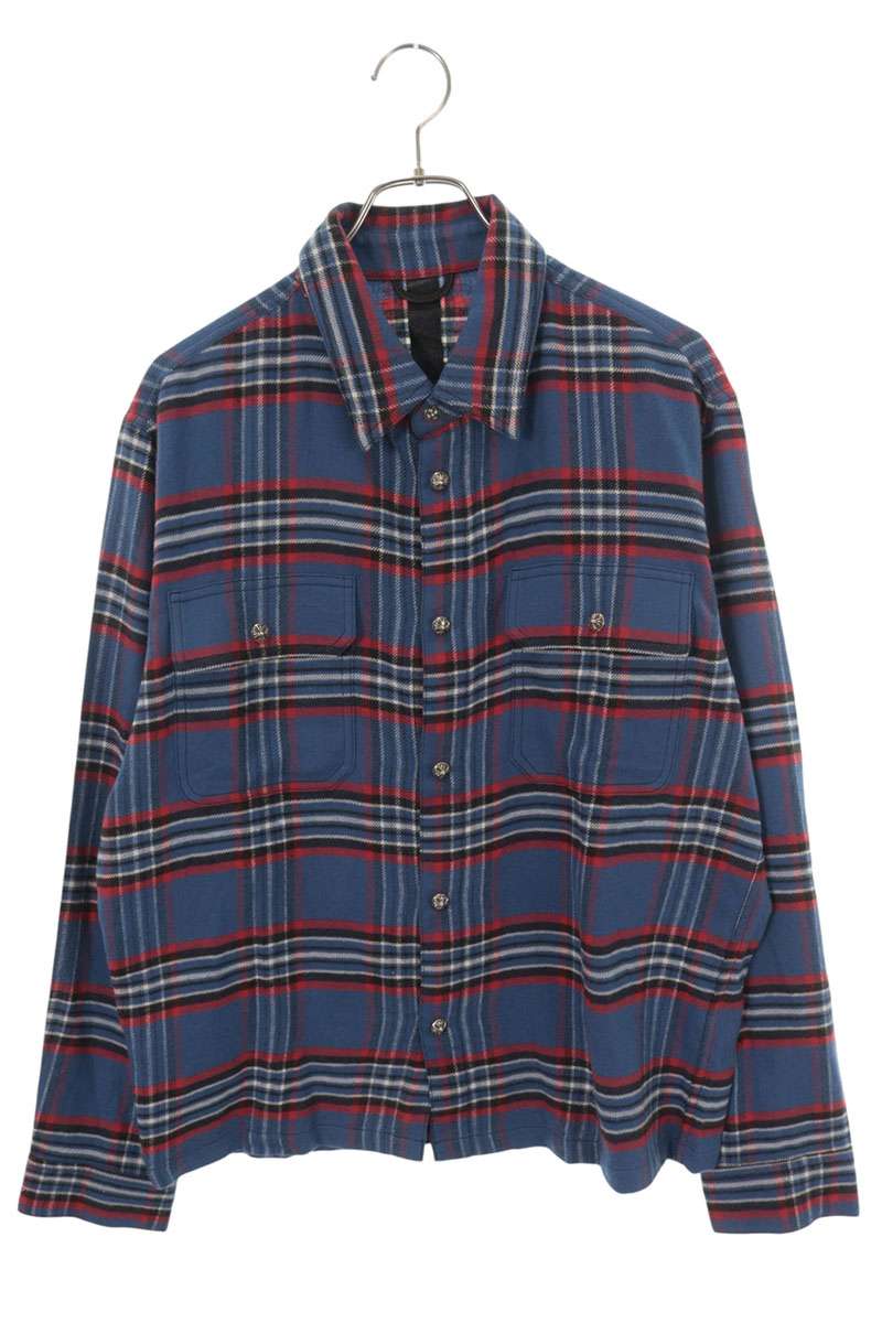 Chrome Hearts Work Dog Flannel Check Shirt Jacket Size M